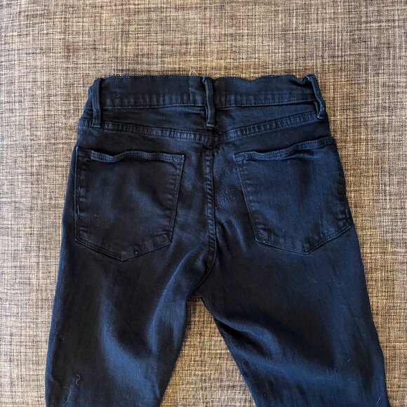FRAME Denim Skinny Jeans, Size 26, Raw Hem, Dark Blue - Picture 4 of 8